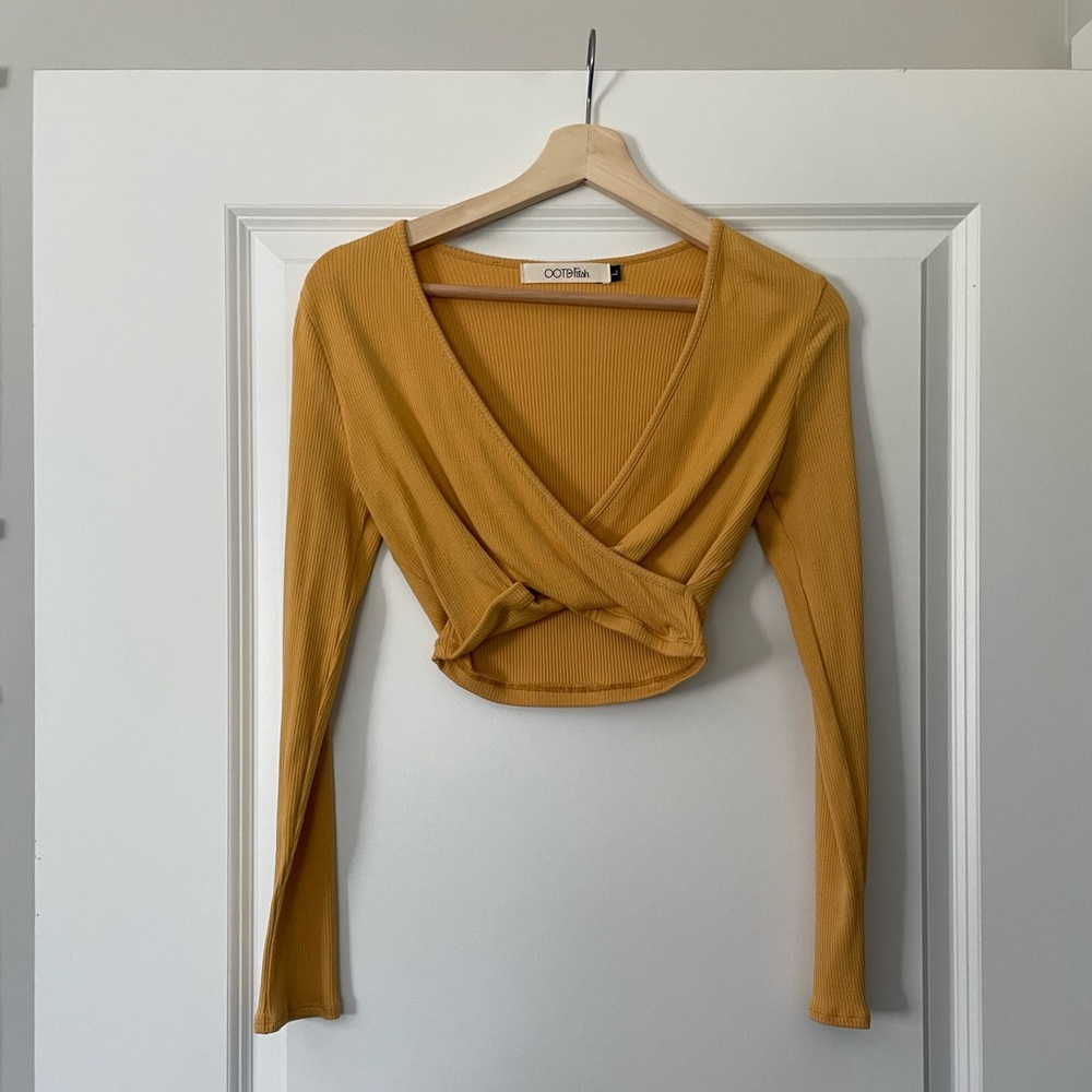 OOTDFash Jazlyn Long Sleeve Top (Mustard)